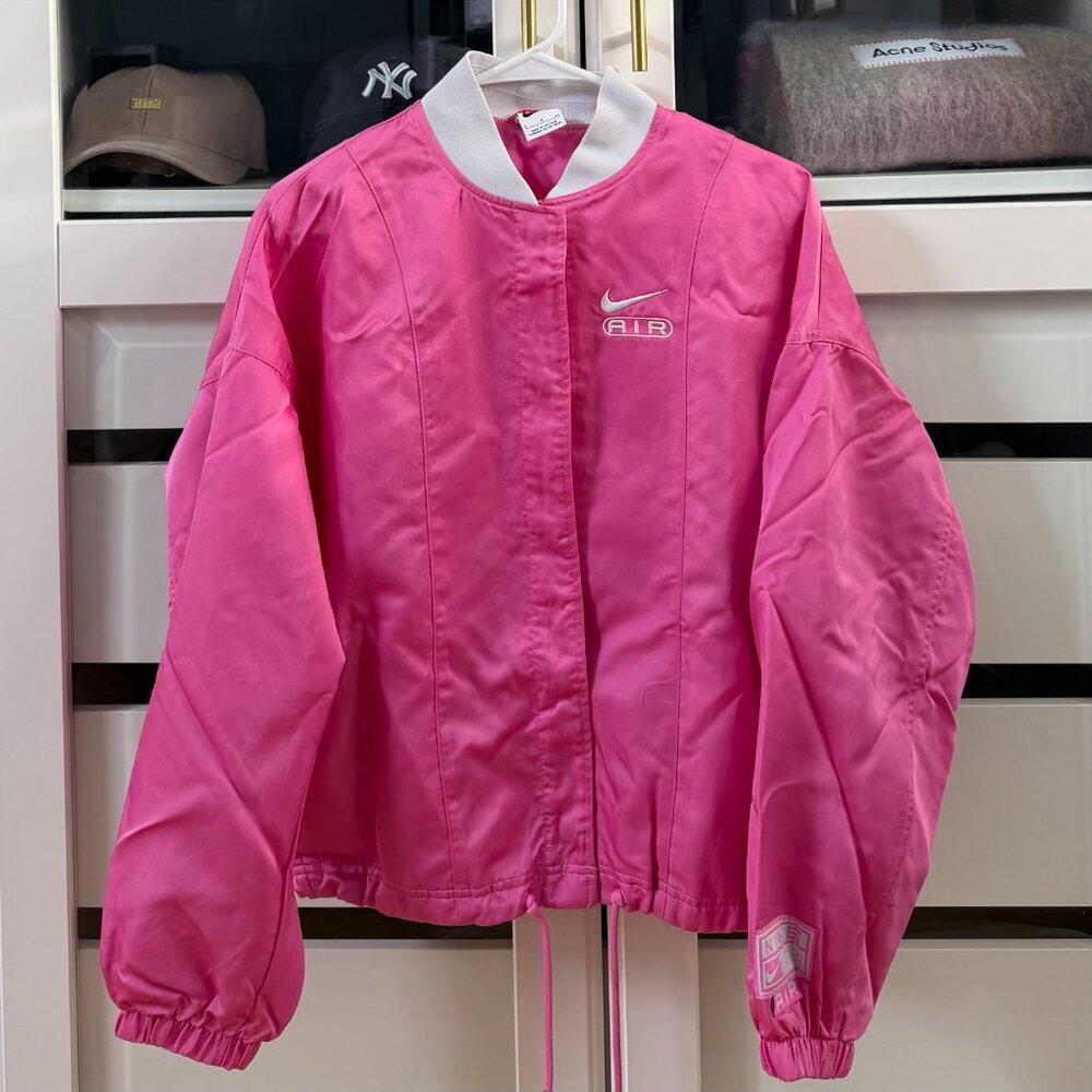 Nike Women's Air Oversized Woven Bomber Jacket Pink - Size S - Picture 2 of 7